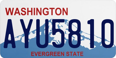 WA license plate AYU5810