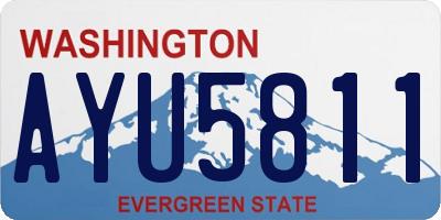 WA license plate AYU5811