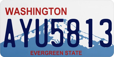 WA license plate AYU5813