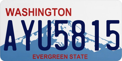 WA license plate AYU5815