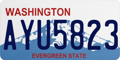 WA license plate AYU5823