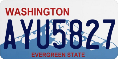 WA license plate AYU5827