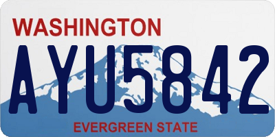 WA license plate AYU5842