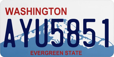 WA license plate AYU5851