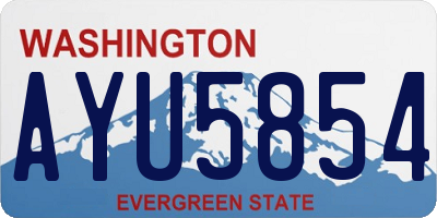 WA license plate AYU5854