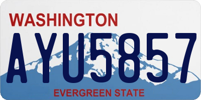 WA license plate AYU5857
