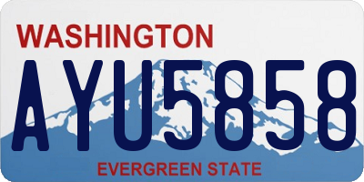 WA license plate AYU5858