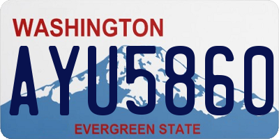 WA license plate AYU5860