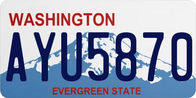 WA license plate AYU5870