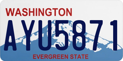 WA license plate AYU5871