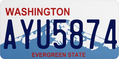 WA license plate AYU5874