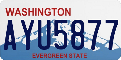 WA license plate AYU5877