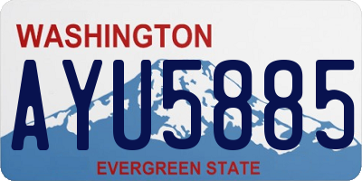 WA license plate AYU5885
