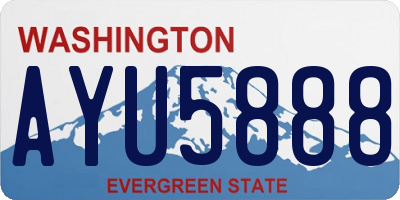 WA license plate AYU5888