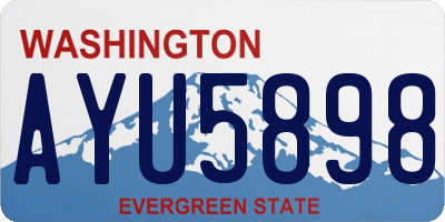 WA license plate AYU5898