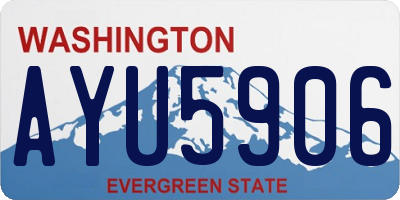 WA license plate AYU5906