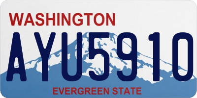 WA license plate AYU5910