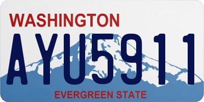 WA license plate AYU5911