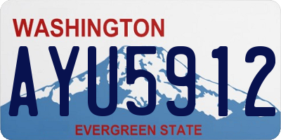 WA license plate AYU5912