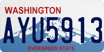 WA license plate AYU5913