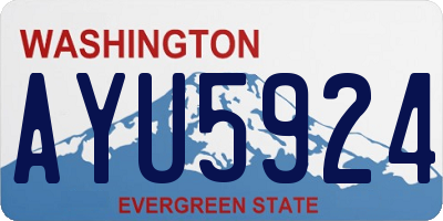 WA license plate AYU5924