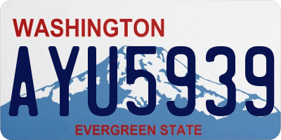 WA license plate AYU5939