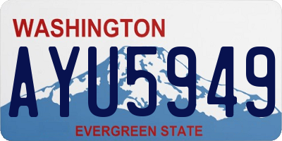 WA license plate AYU5949