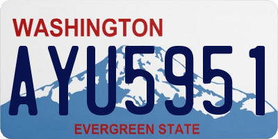 WA license plate AYU5951