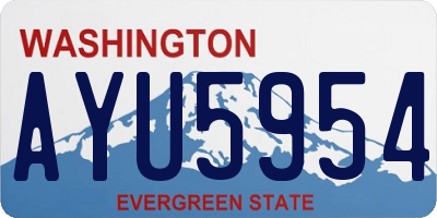 WA license plate AYU5954