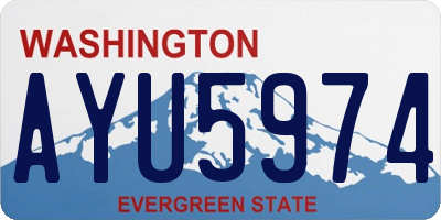 WA license plate AYU5974