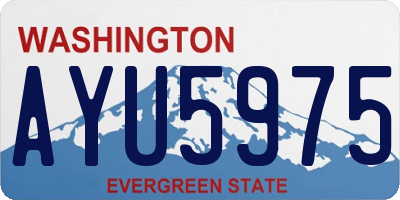 WA license plate AYU5975