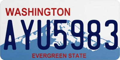 WA license plate AYU5983