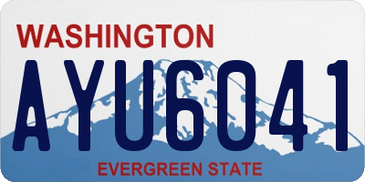 WA license plate AYU6041