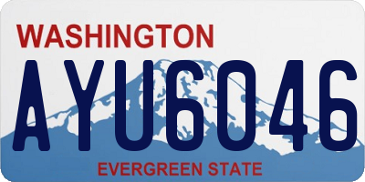 WA license plate AYU6046