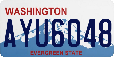 WA license plate AYU6048