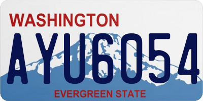 WA license plate AYU6054
