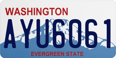 WA license plate AYU6061