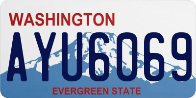 WA license plate AYU6069