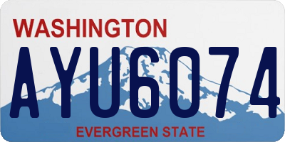 WA license plate AYU6074
