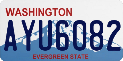WA license plate AYU6082