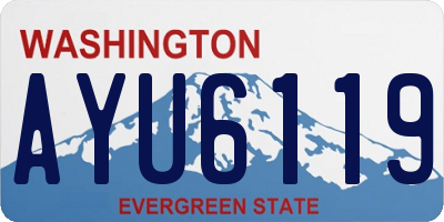 WA license plate AYU6119