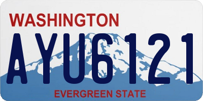 WA license plate AYU6121