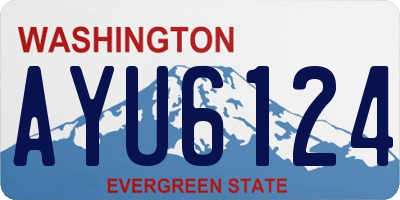 WA license plate AYU6124