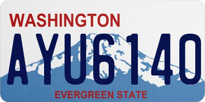 WA license plate AYU6140
