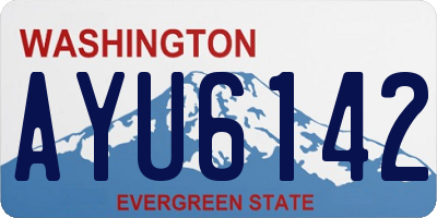 WA license plate AYU6142