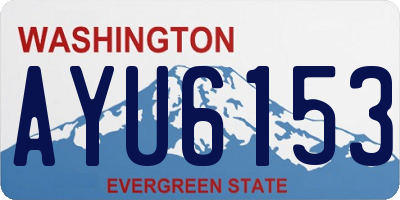 WA license plate AYU6153