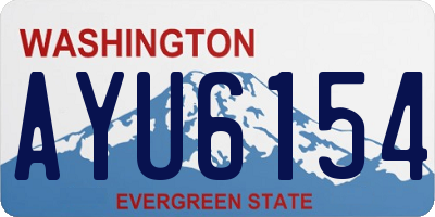 WA license plate AYU6154