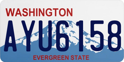 WA license plate AYU6158