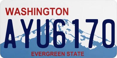 WA license plate AYU6170