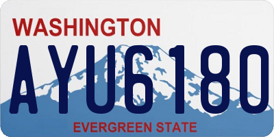 WA license plate AYU6180